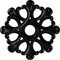 Ekena Millwork Angel Ceiling Medallion (Fits Canopies up to 4 3/8"), 20 7/8"OD x 3 5/8"ID x 1"P, Jet Black CM20ANBLF - alternate 1